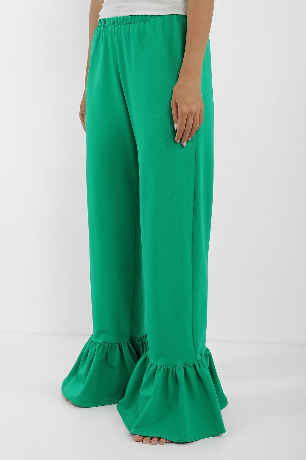 Хлопковые брюки для дома 601 green