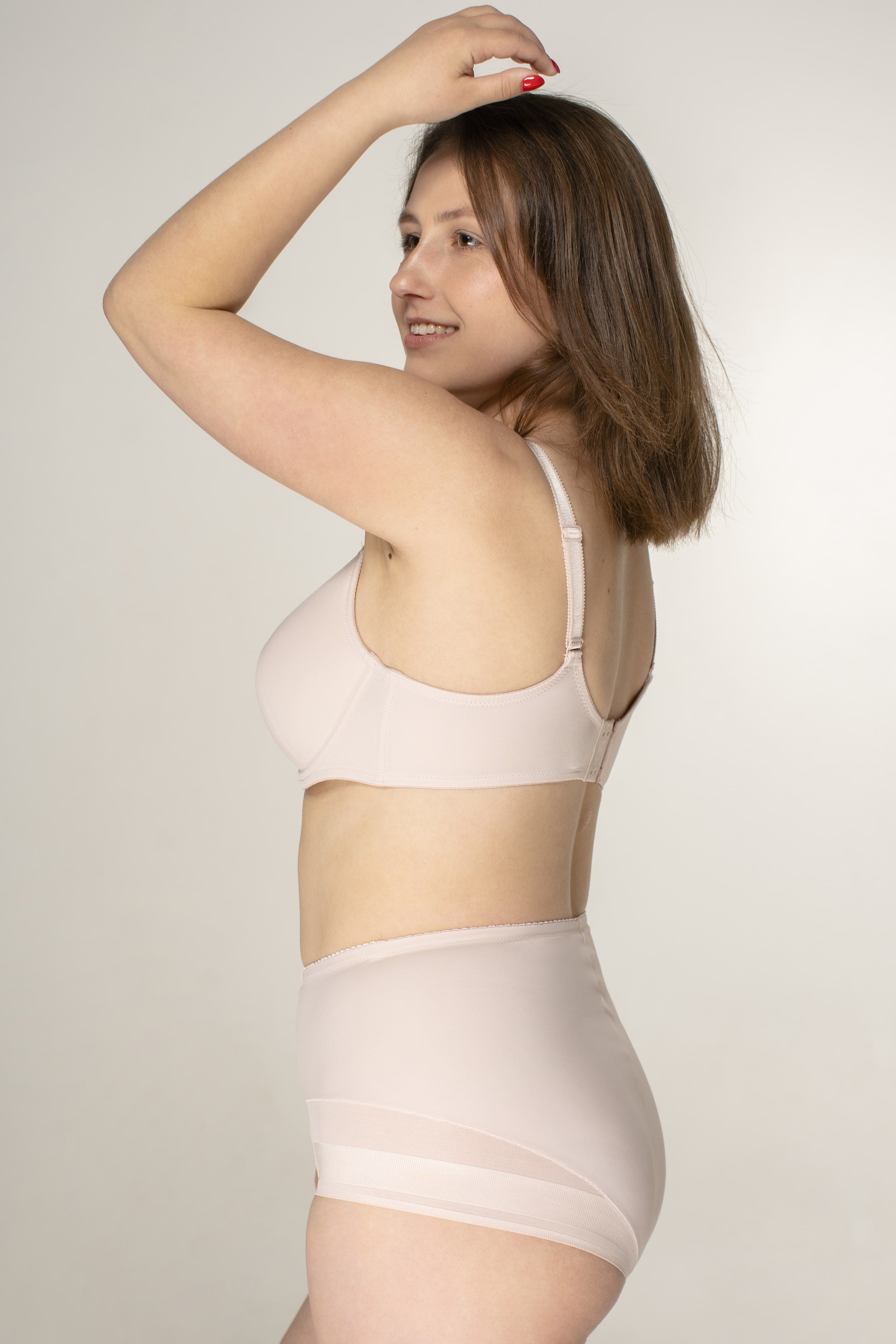 Высокие трусики слип из микросетки 2030034/034С silver peony