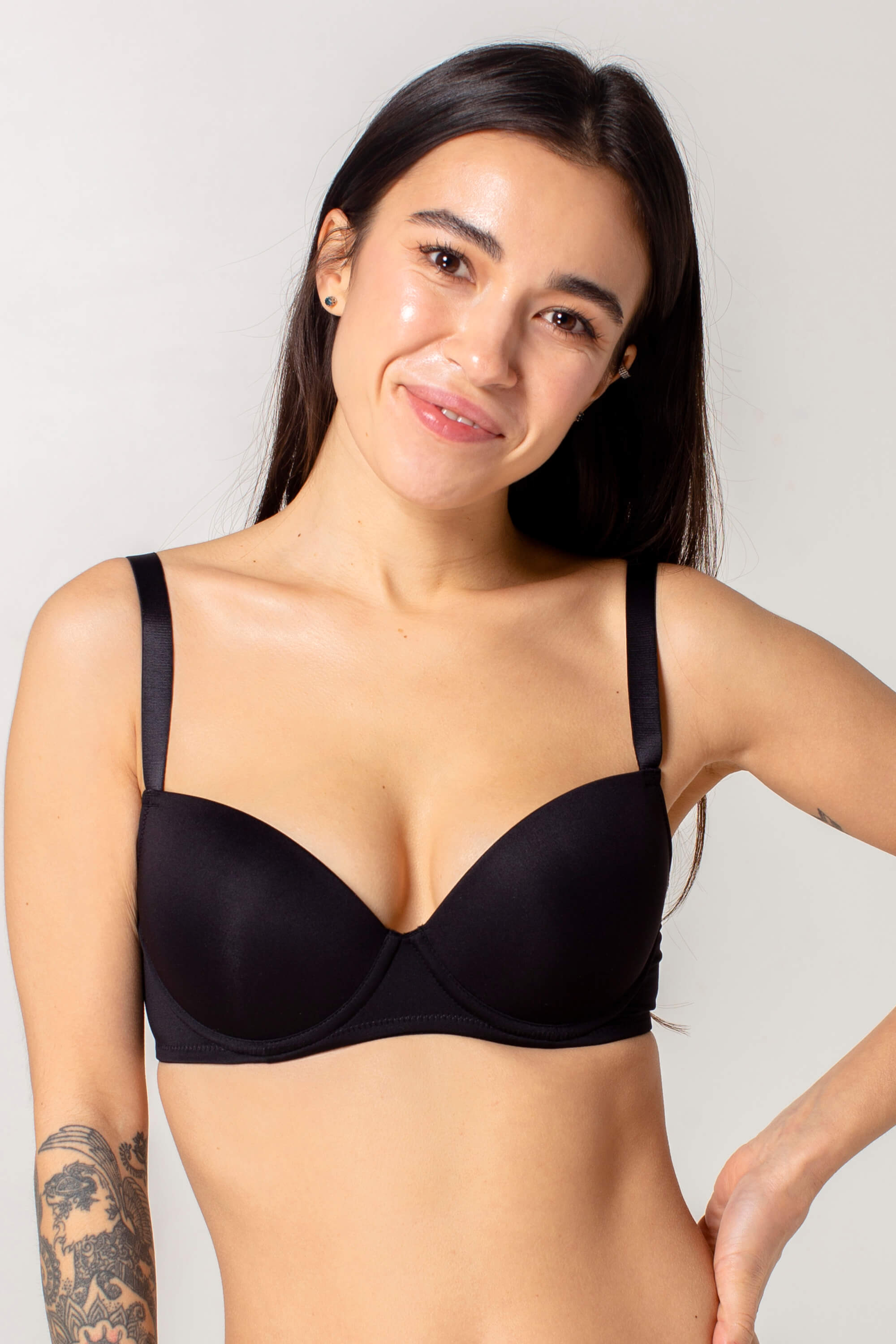 Гладкий бюстгальтер push-up SLZ24001076/076BC black