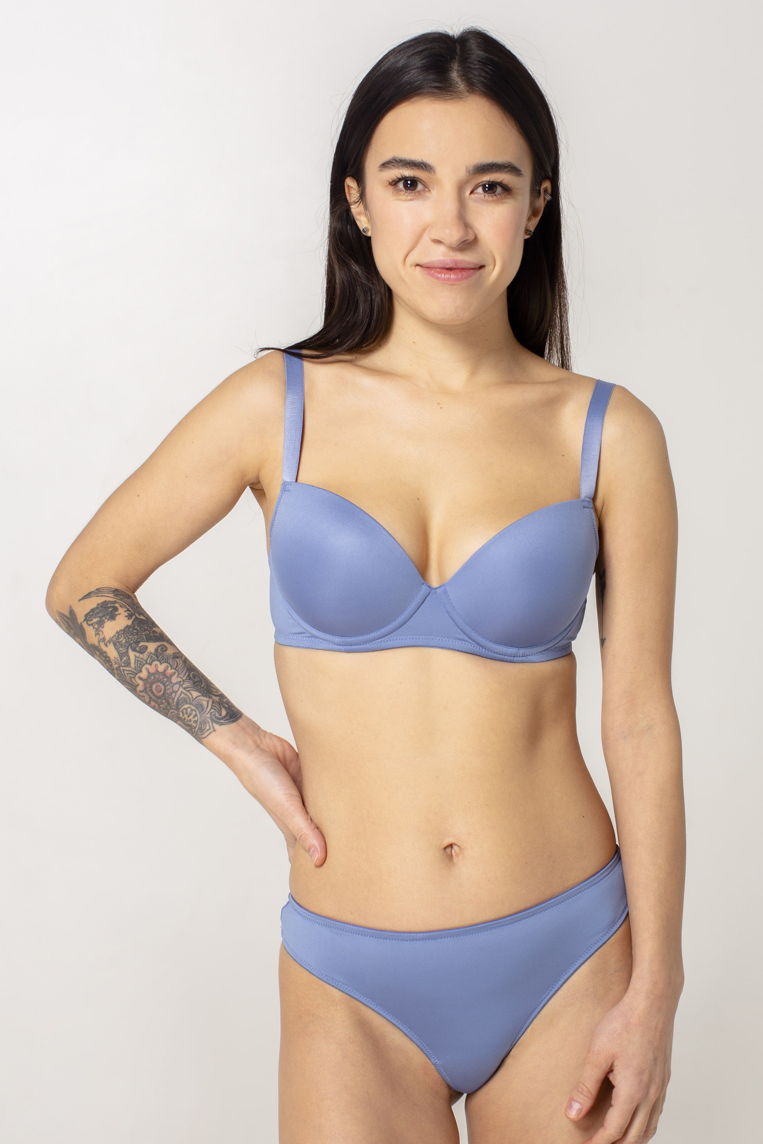 Гладкий бюстгальтер push-up SLZ24001076/076BC denim