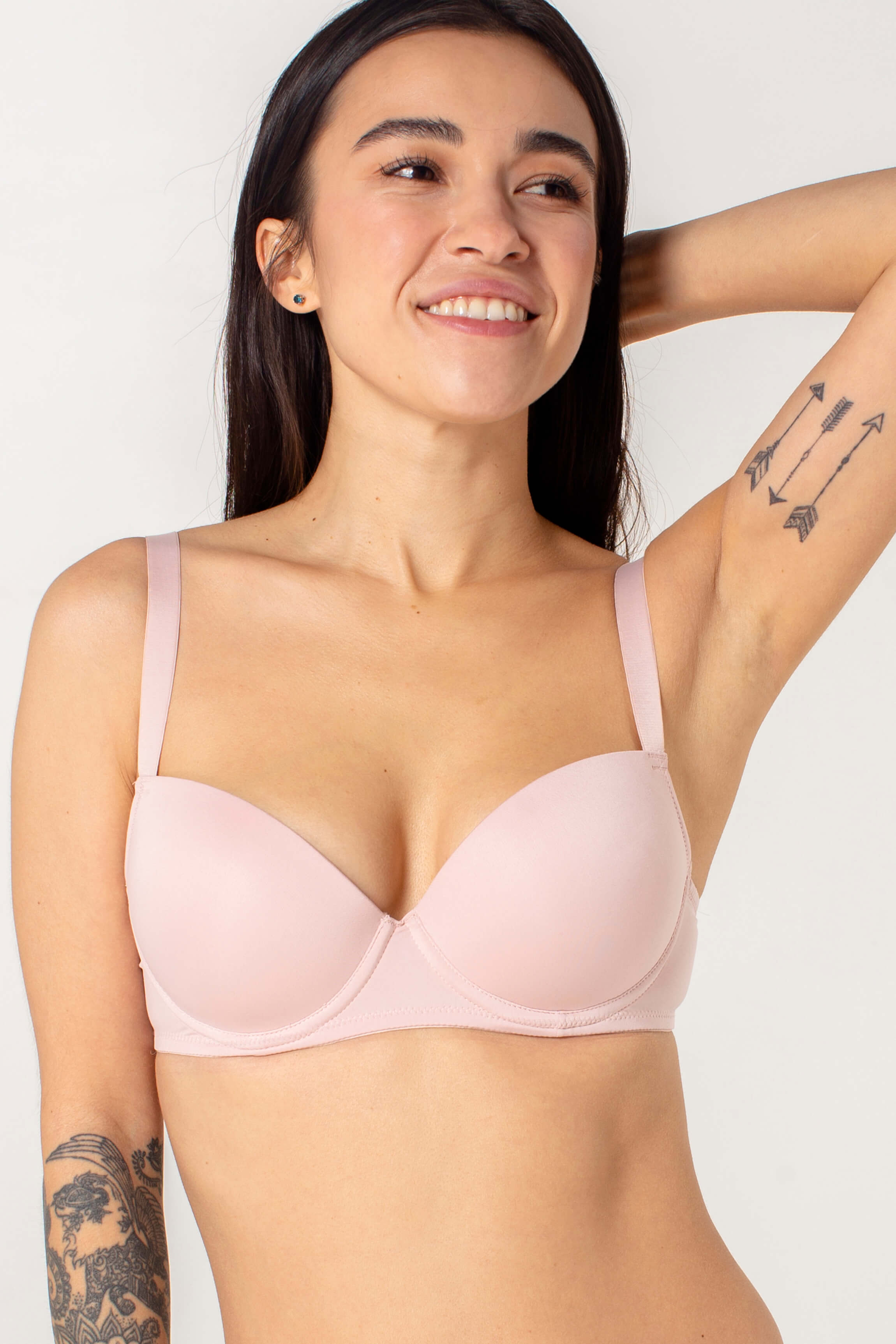 Гладкий бюстгальтер push-up SLZ24001076/076BC rose cream