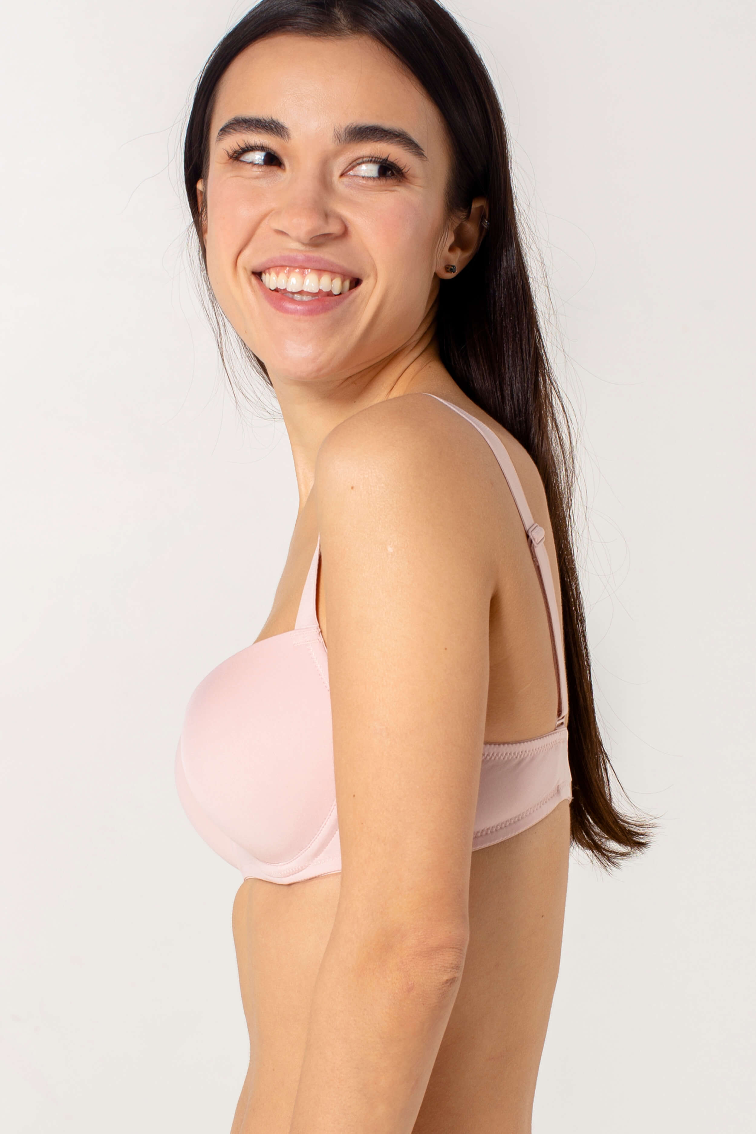 Гладкий бюстгальтер push-up SLZ24001076/076BC rose cream