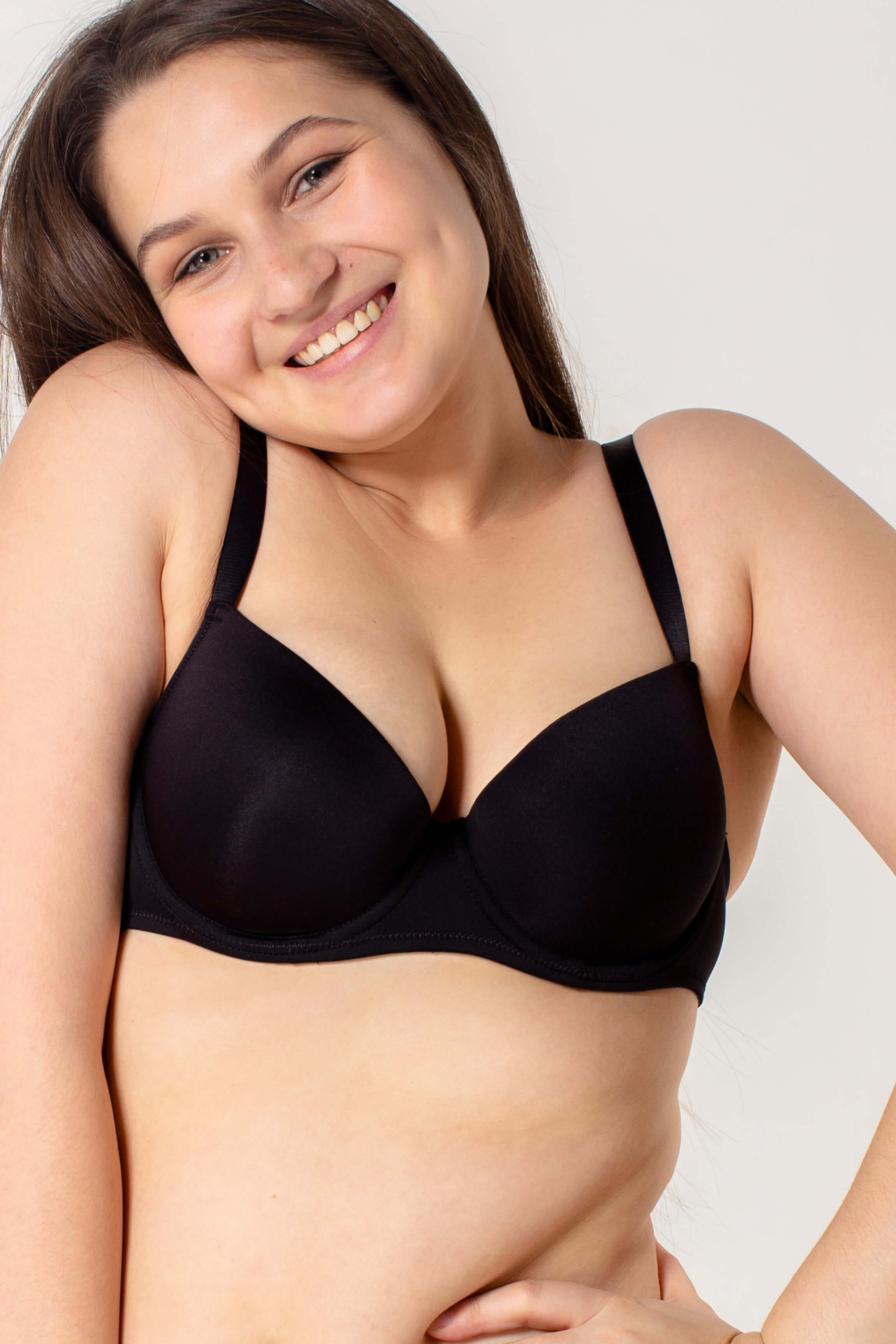 Гладкий бюстгальтер из микрофибры SLZ24001108/108BC black