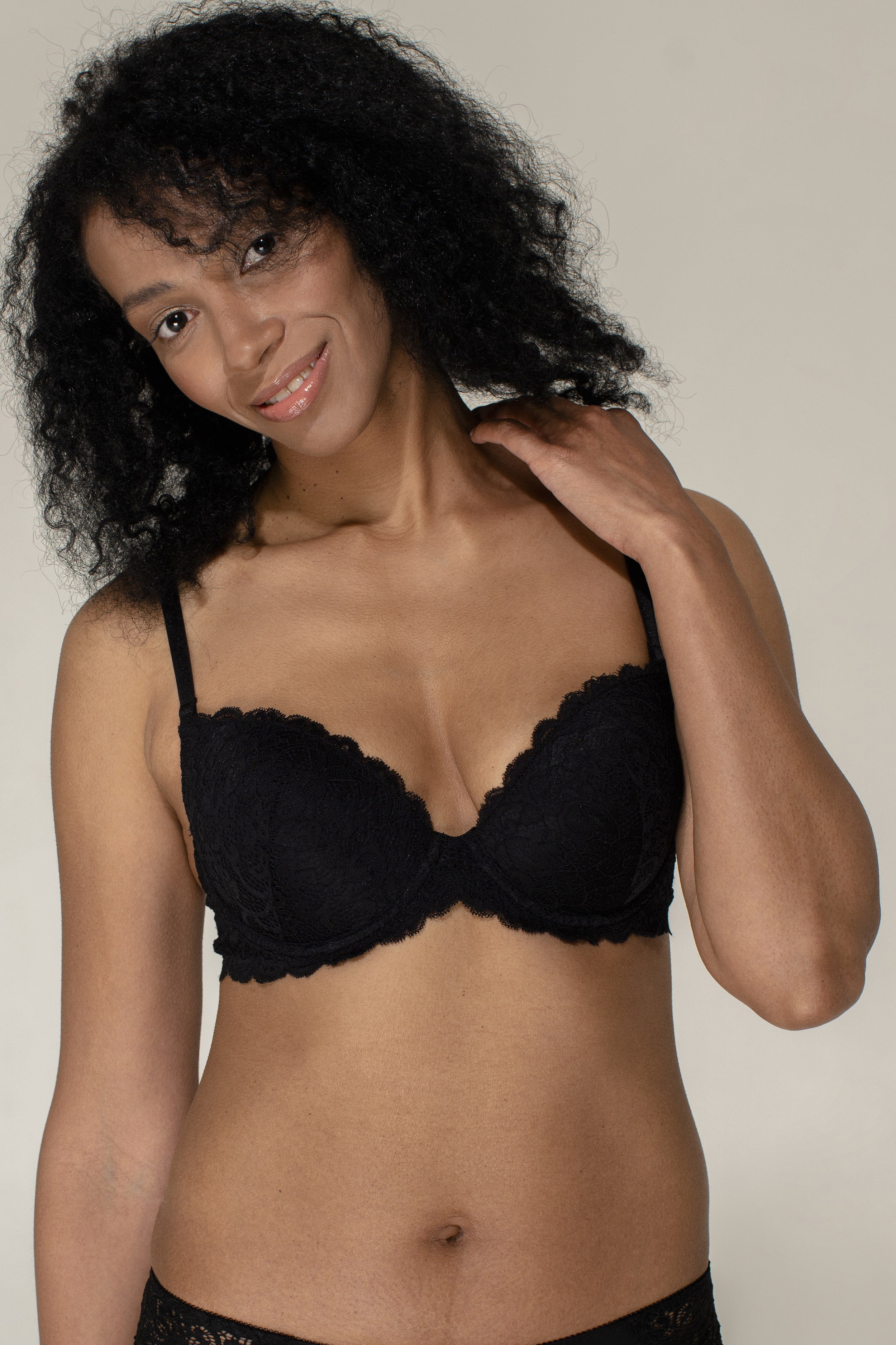 Кружевной бюстгальтер push-up SLZ18401076/076E black