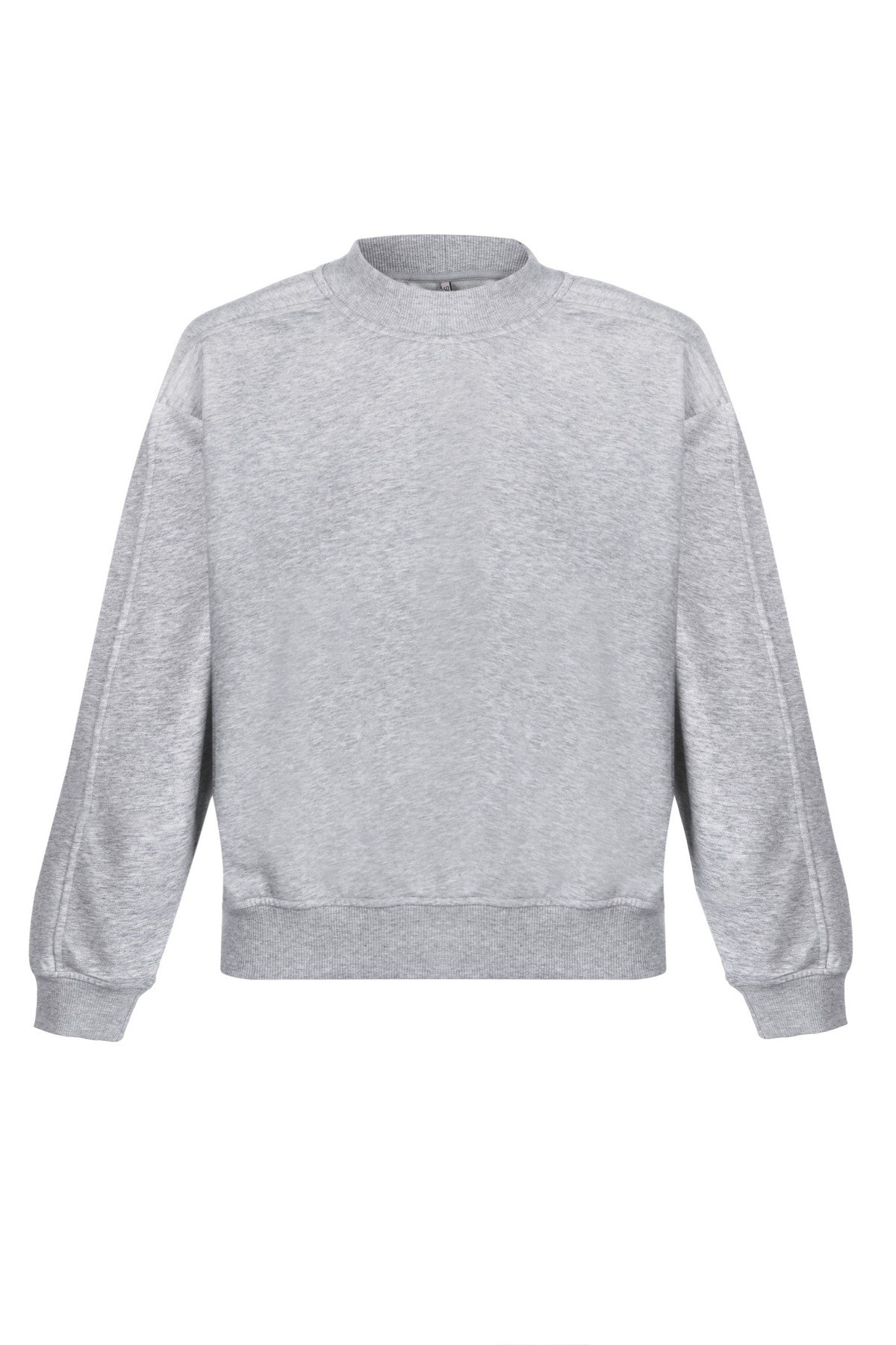 Трикотажный свитшот с манжетами HOM1902002/002H gray melange