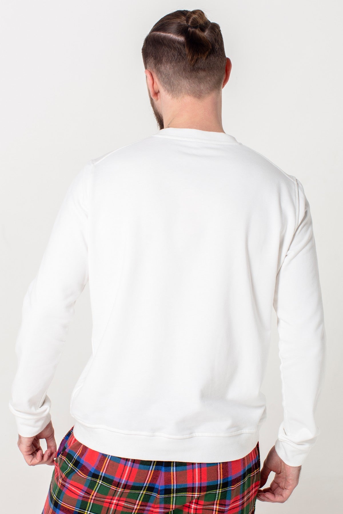 Мужской свитшот с принтом HOM2009021/021LV ivory