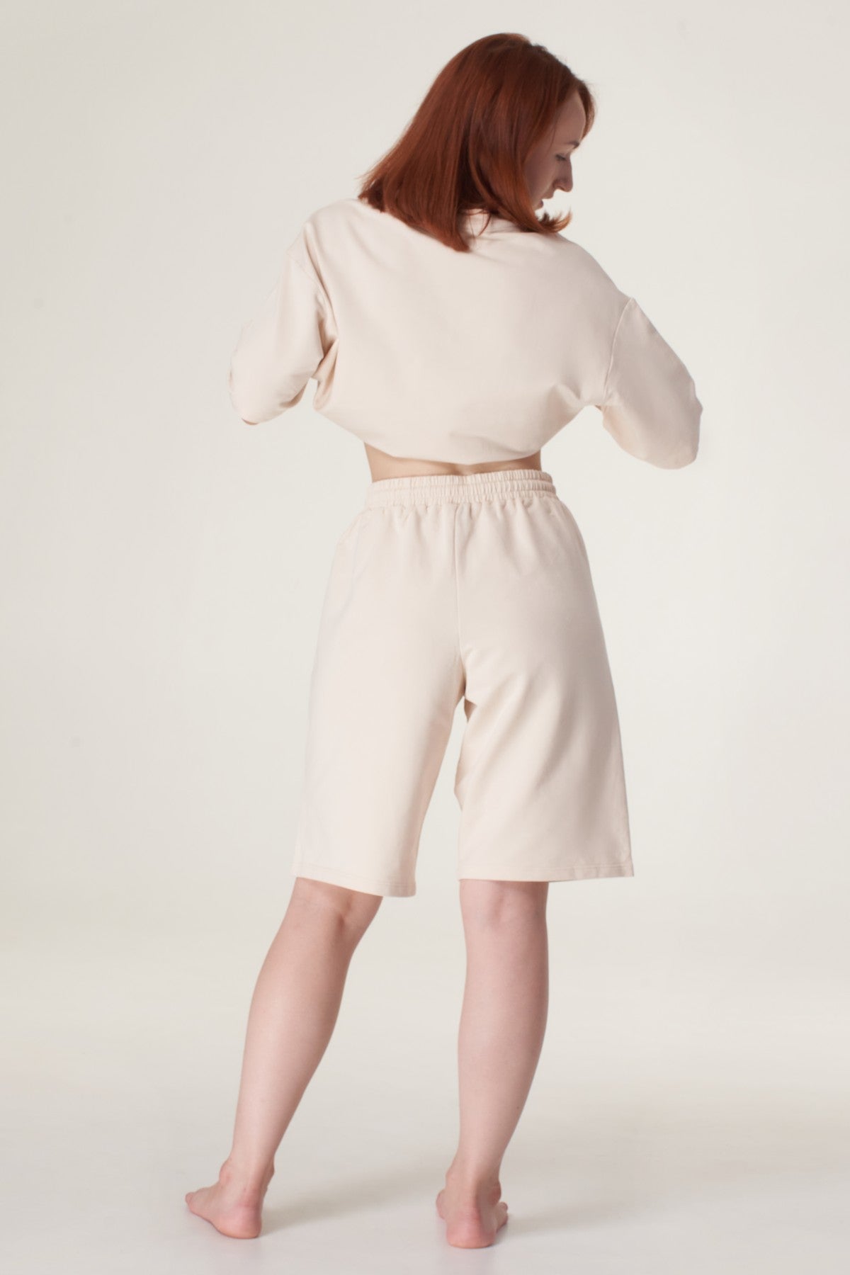 Хлопковая футболка с надписью HOM2110040/040L sand