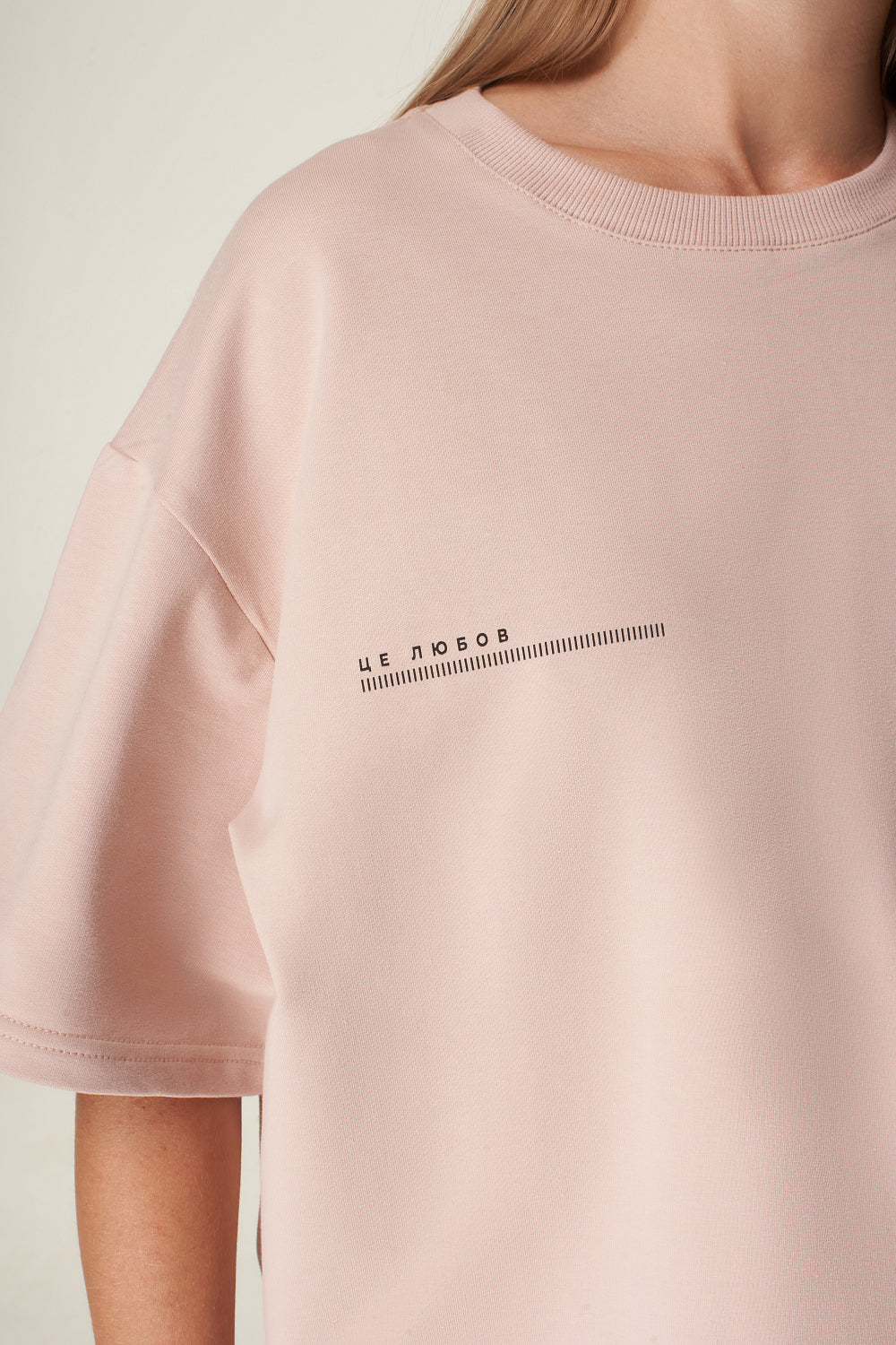 Хлопковая футболка прямого кроя HOM2110041/041L powder