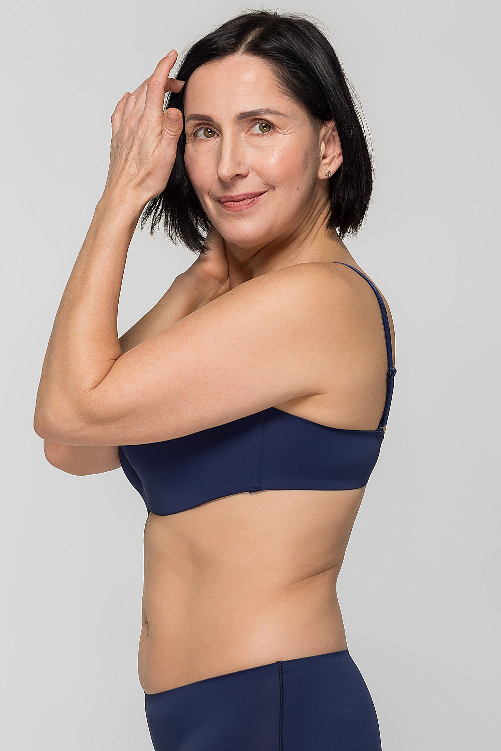Гладкий бюстгальтер балконет SLZ19801225/225С dark blue