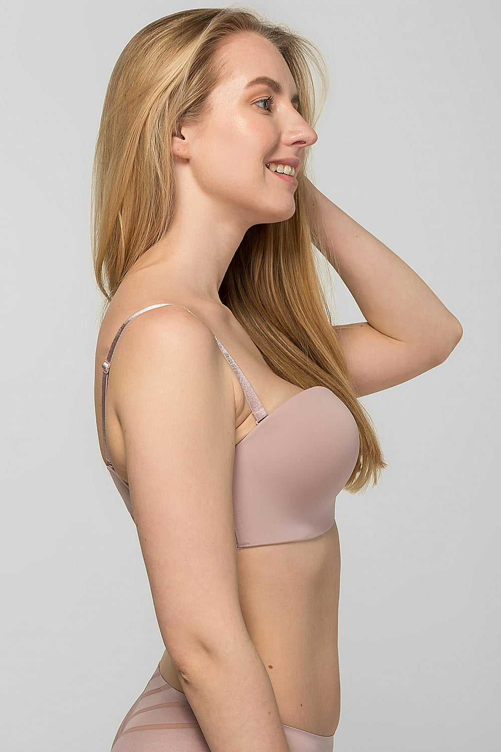 Гладкий бюстгальтер балконет SLZ19801225/225С rose