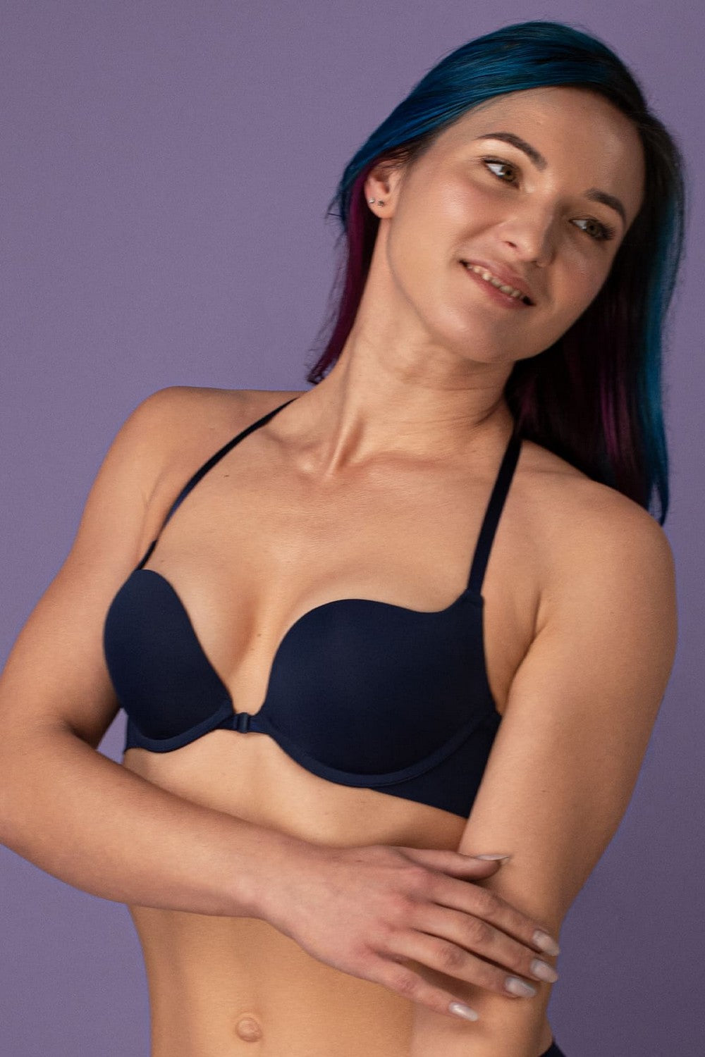 Бюстгальтер с застежкой спереди SLZ19801067/067С dark blue