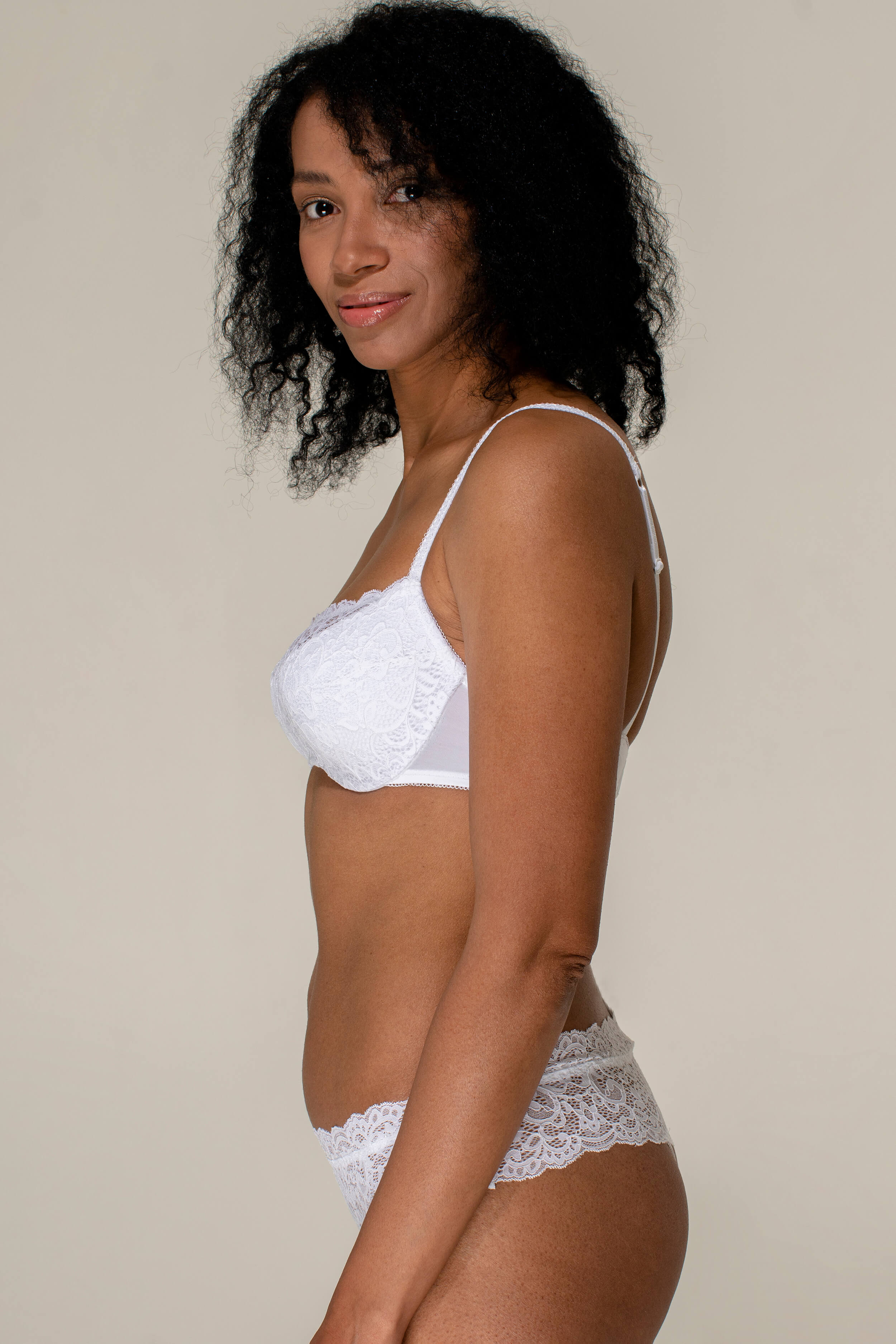 Трусики бразилиана с кружевом SLZ18402004/004E white