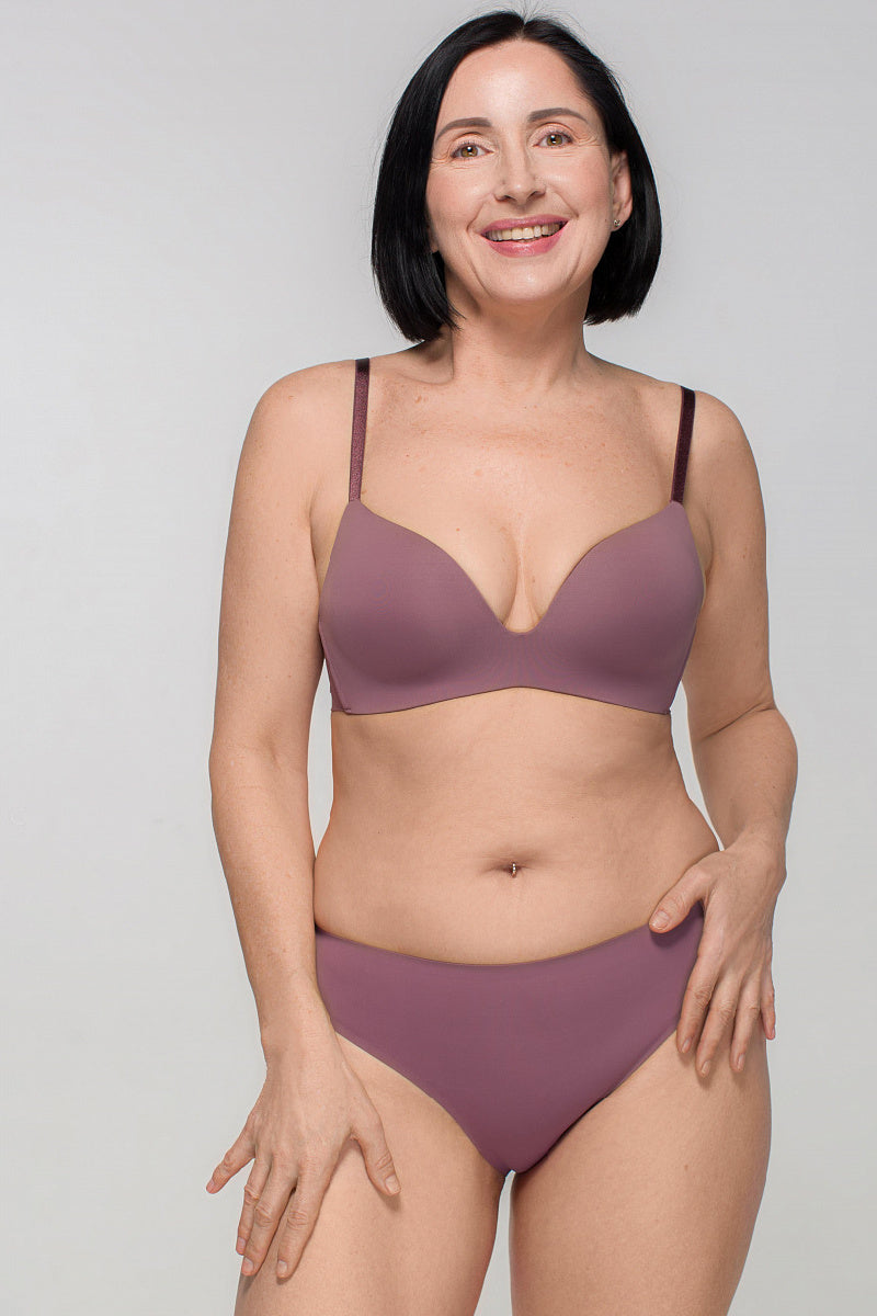 Безшовний бюстгальтер без кісточок SLZ19801015/015С grape