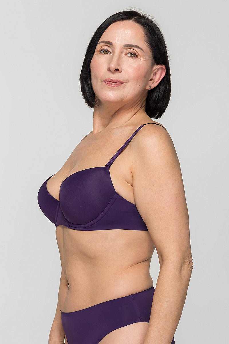 Бесшовный бюстгальтер push-up SLZ19801076/076C blackberry