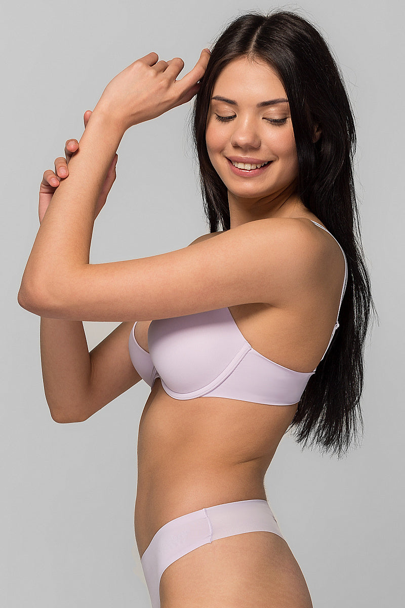 Бесшовный бюстгальтер пуш-ап SLZ19801102/102C lilac