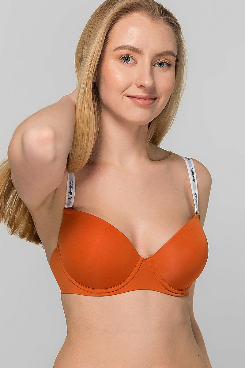Бесшовный бюстгальтер push-up SLZ19801176/176C dark orange