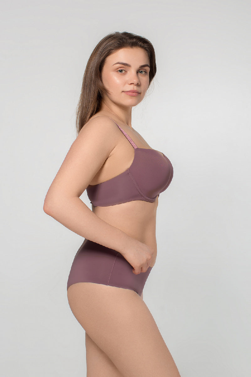 Бесшовные трусики брифы SLZ19802003/03C grape