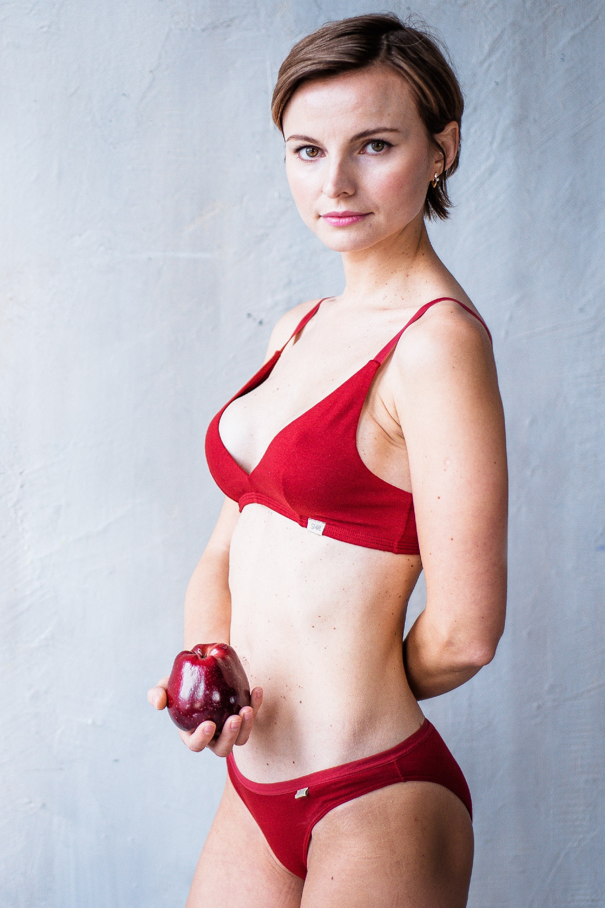 Бралет из органического хлопка bralet.02 dark red