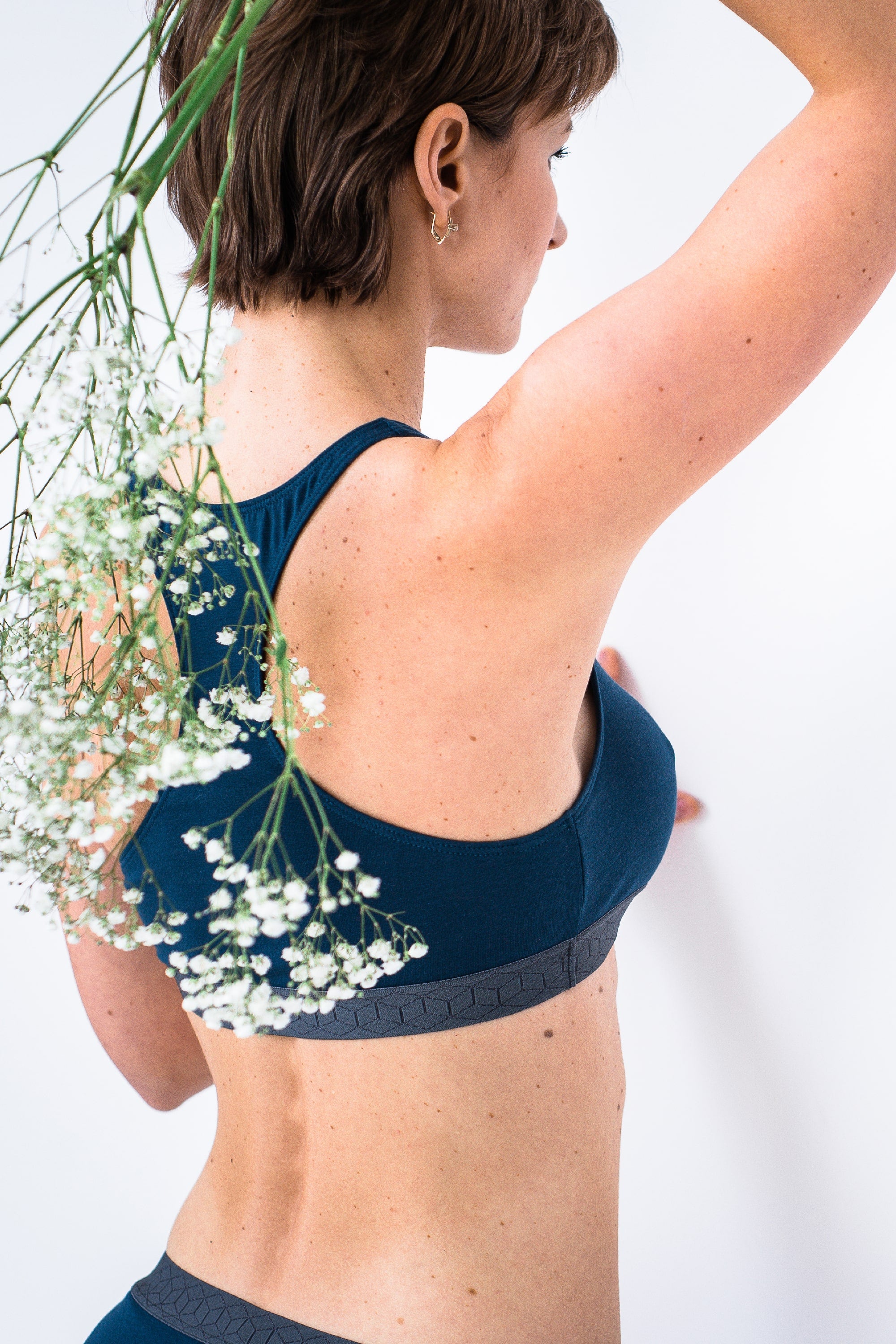 Топ из органического хлопка без косточек tp.w.dark blue