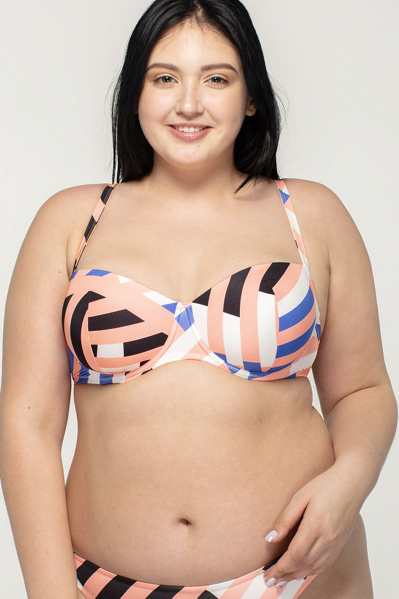 Купальний бюстгальтер з принтом SO205033/033K peach