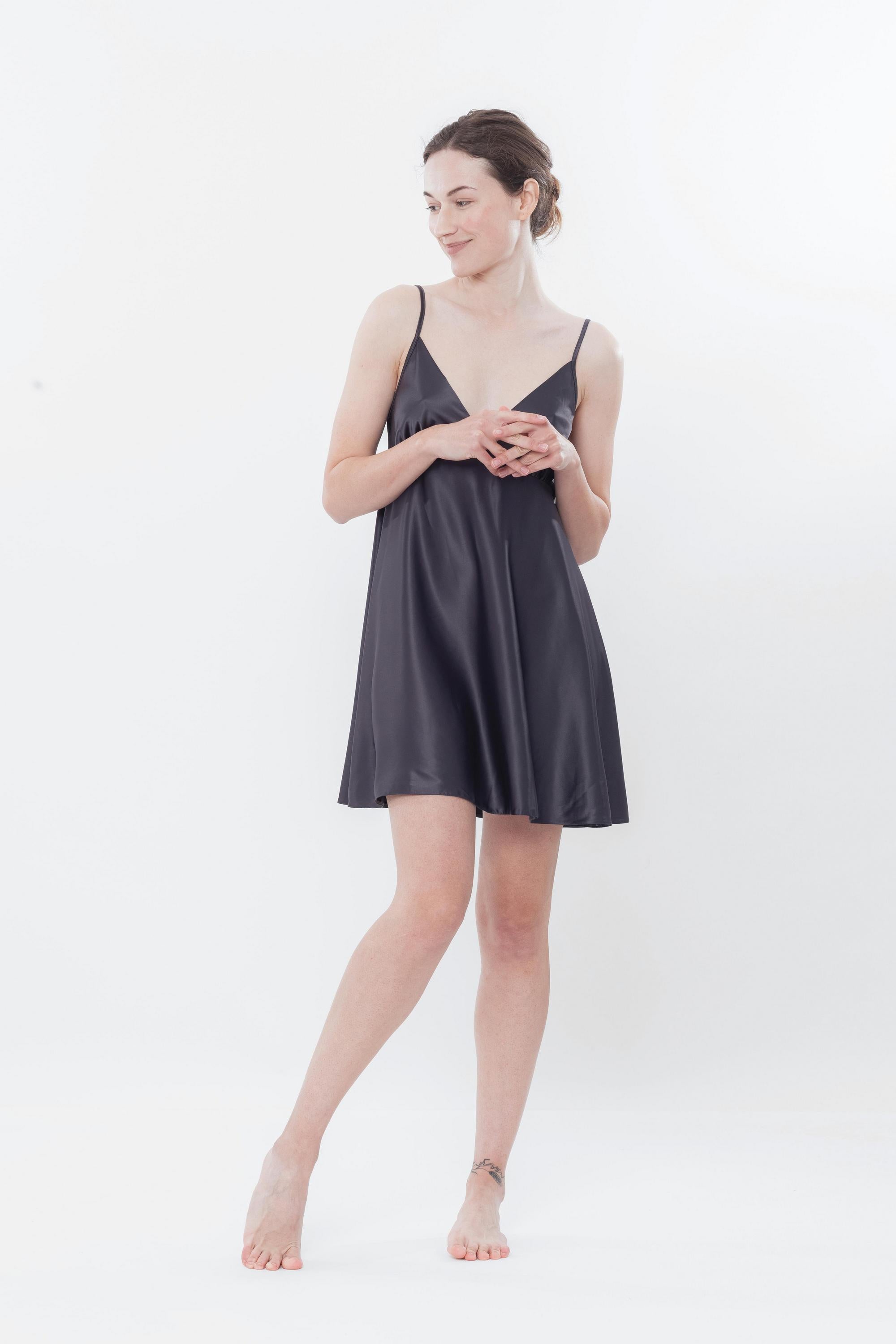 Сорочка из сатина S03199 gray