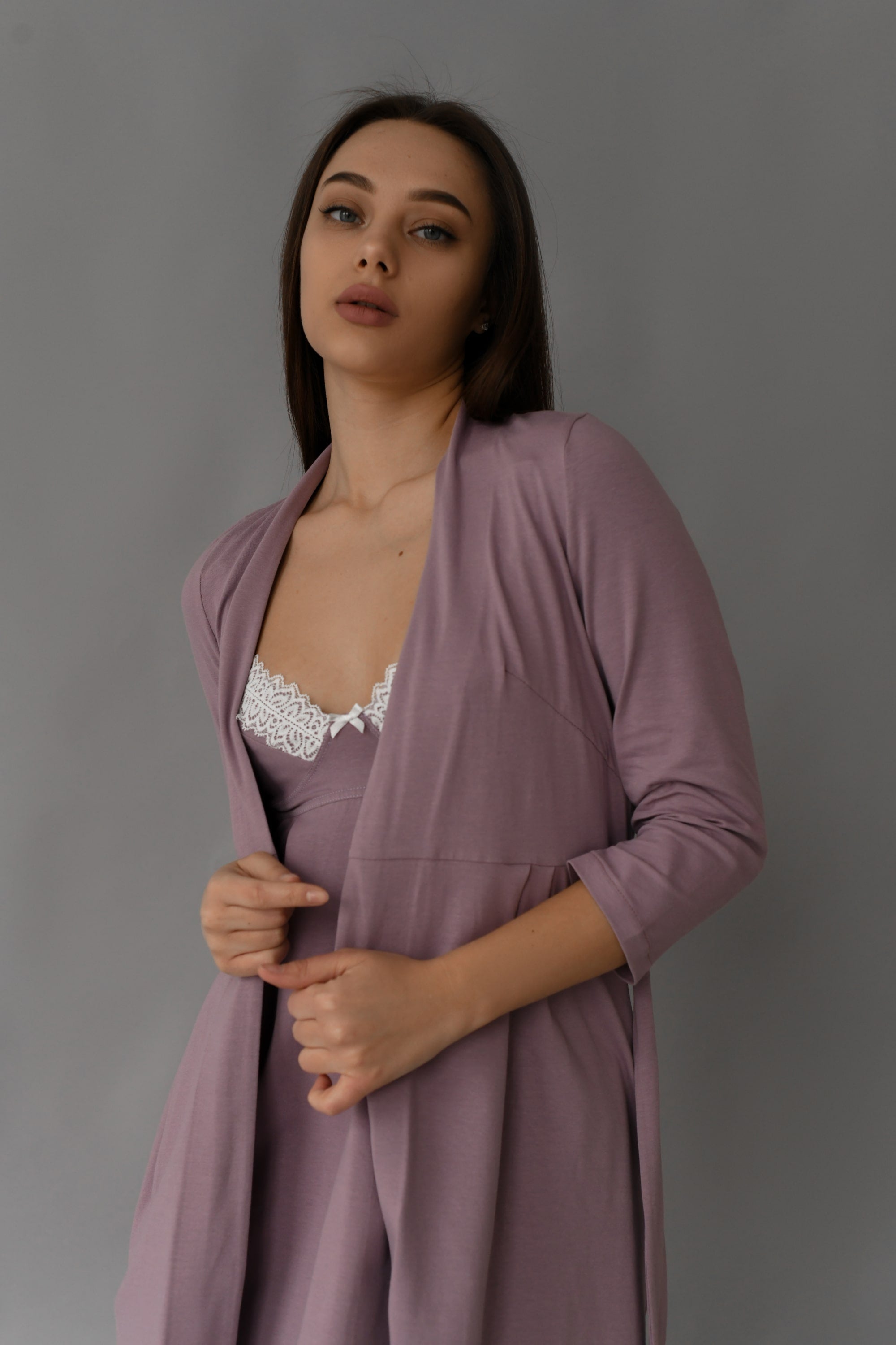 Ночная сорочка для мам 25202 Melange amethyst