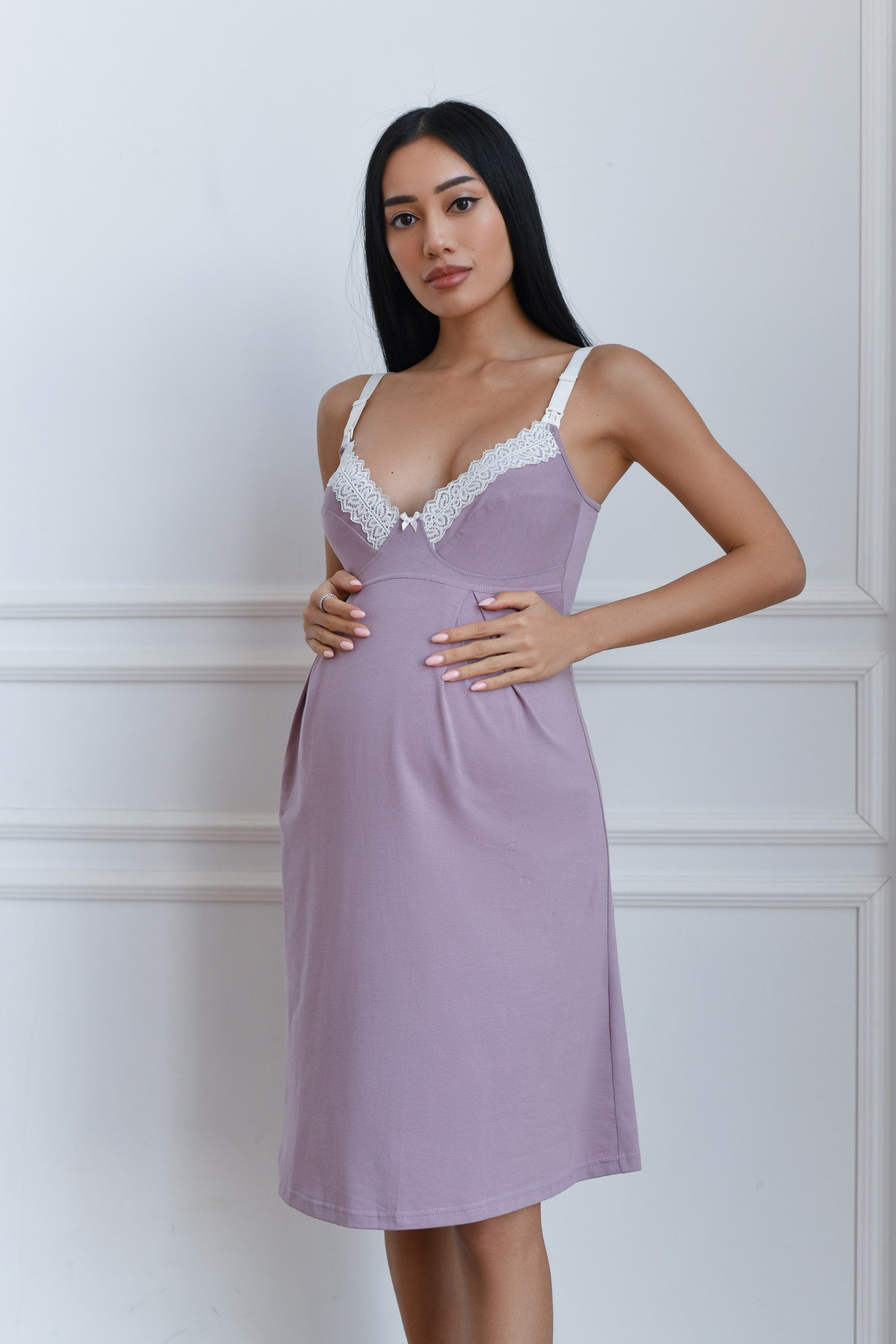 Ночная сорочка для мам 25202 Melange amethyst