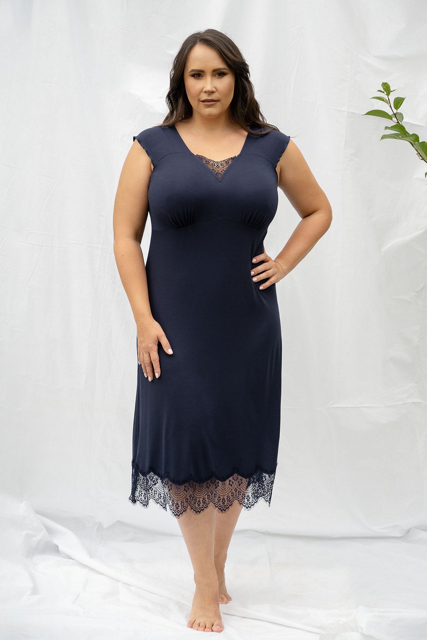 Сорочка из вискозы 2310 navy blue