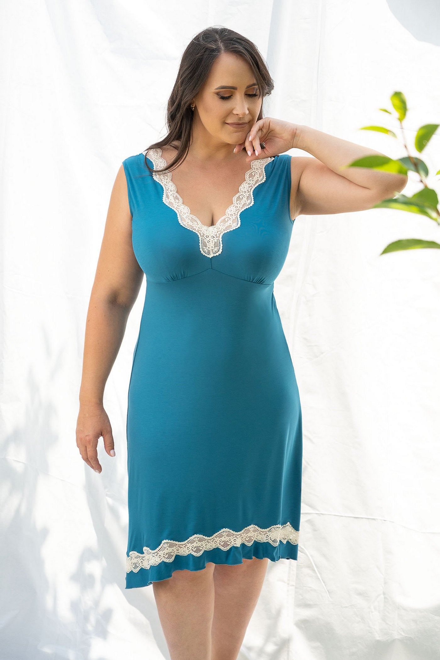 Сорочка з віскози 2316 turquoise