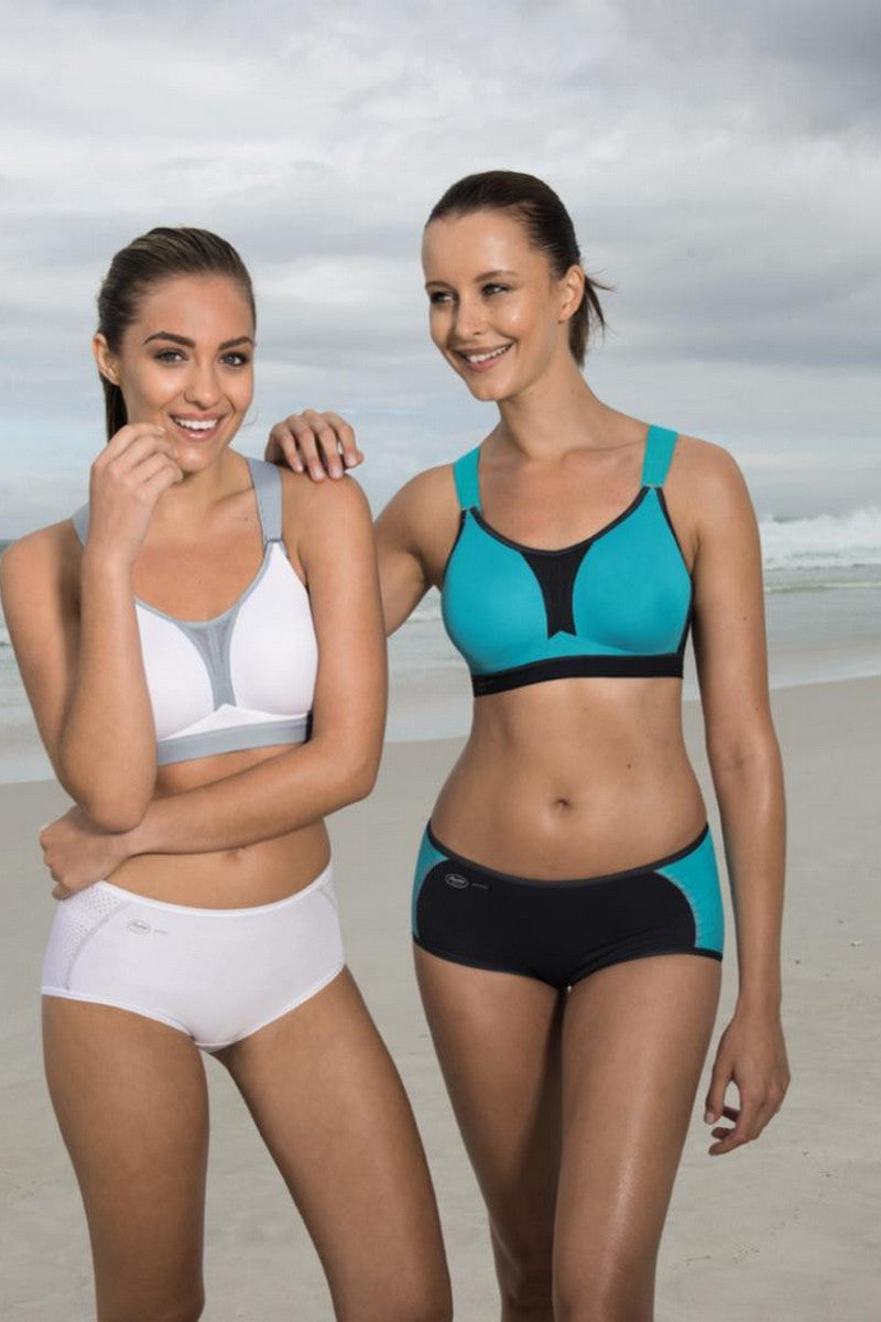 Спортивный бюстгальтер (ур.3) 5537 павлин/антрацит