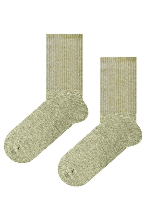 Хлопковые носки с резинкой 947 Gray melange