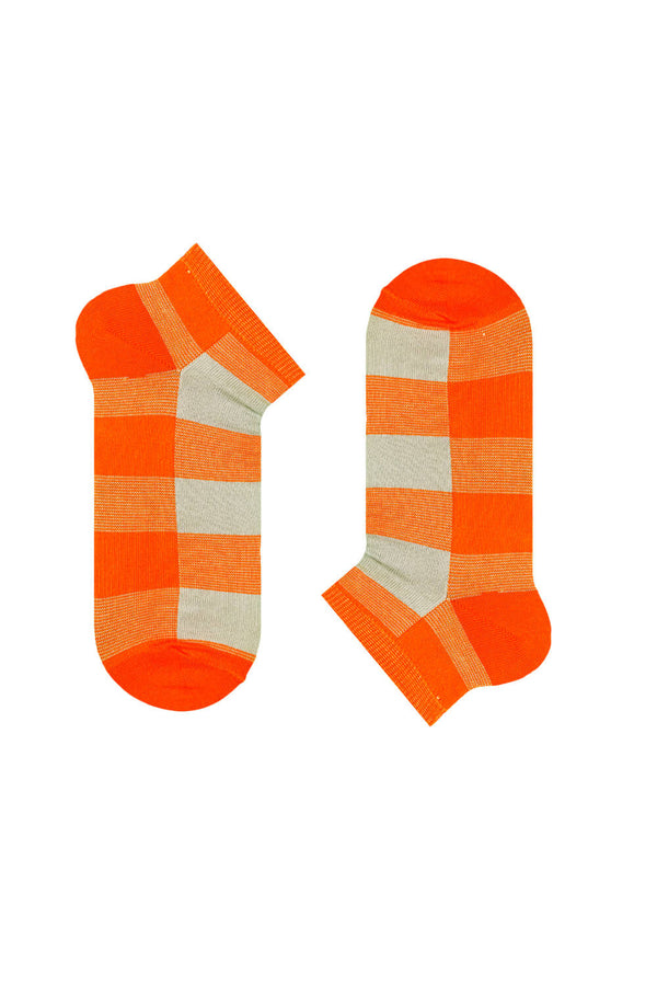 Хлопковые носки в клетку Gray Orange Tartan 497