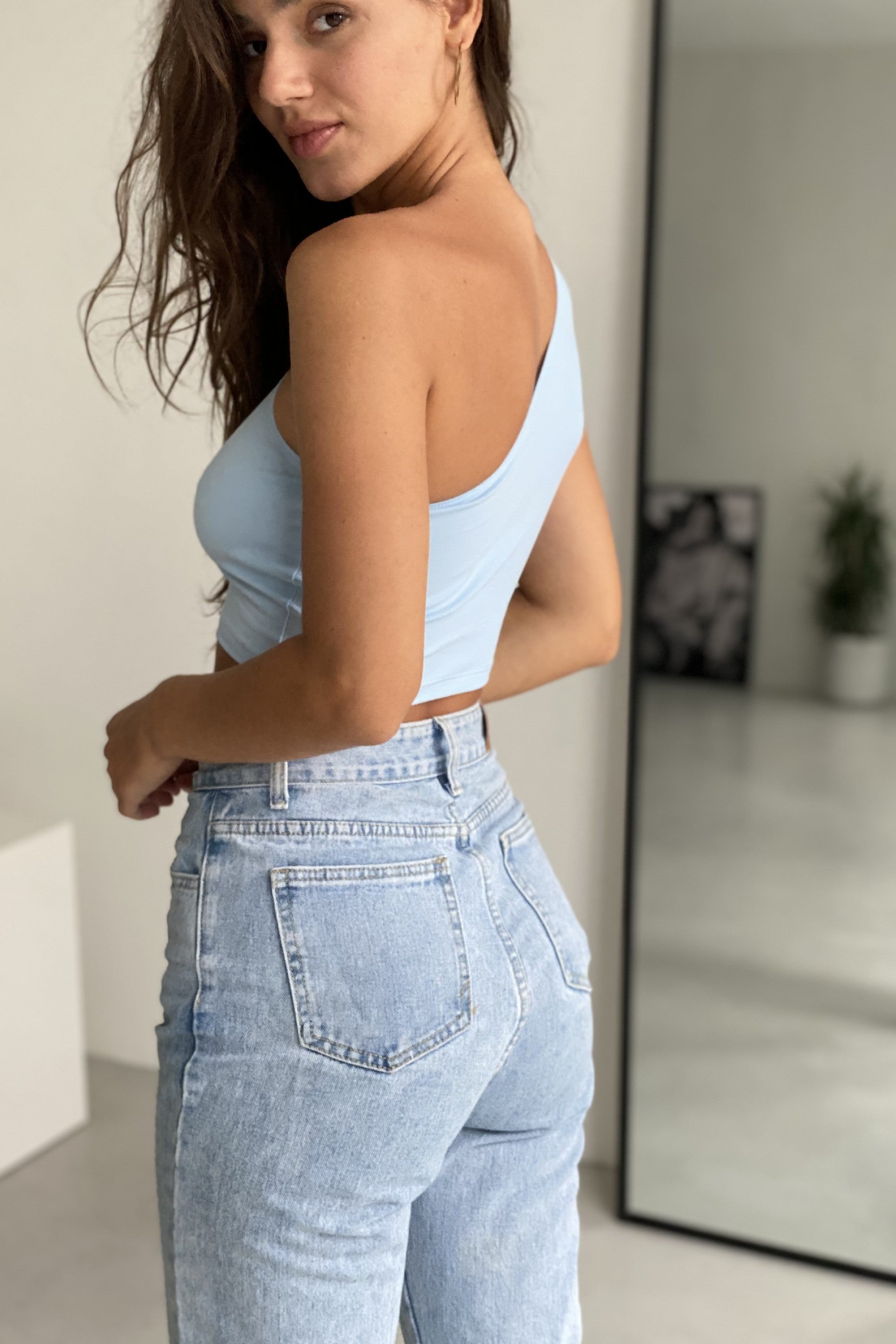 Бавовняний топ на одне плече Scorpio SS21621/5