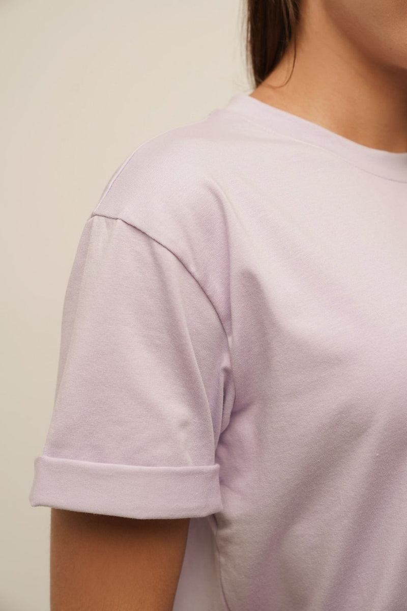 Базовая хлопковая футболка Lavender