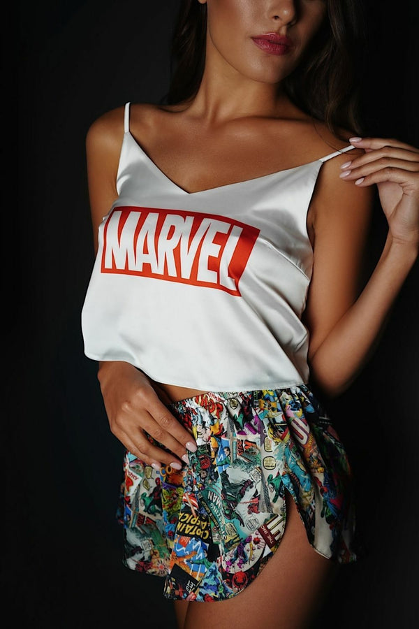 Пижама с коротким топом Marvel