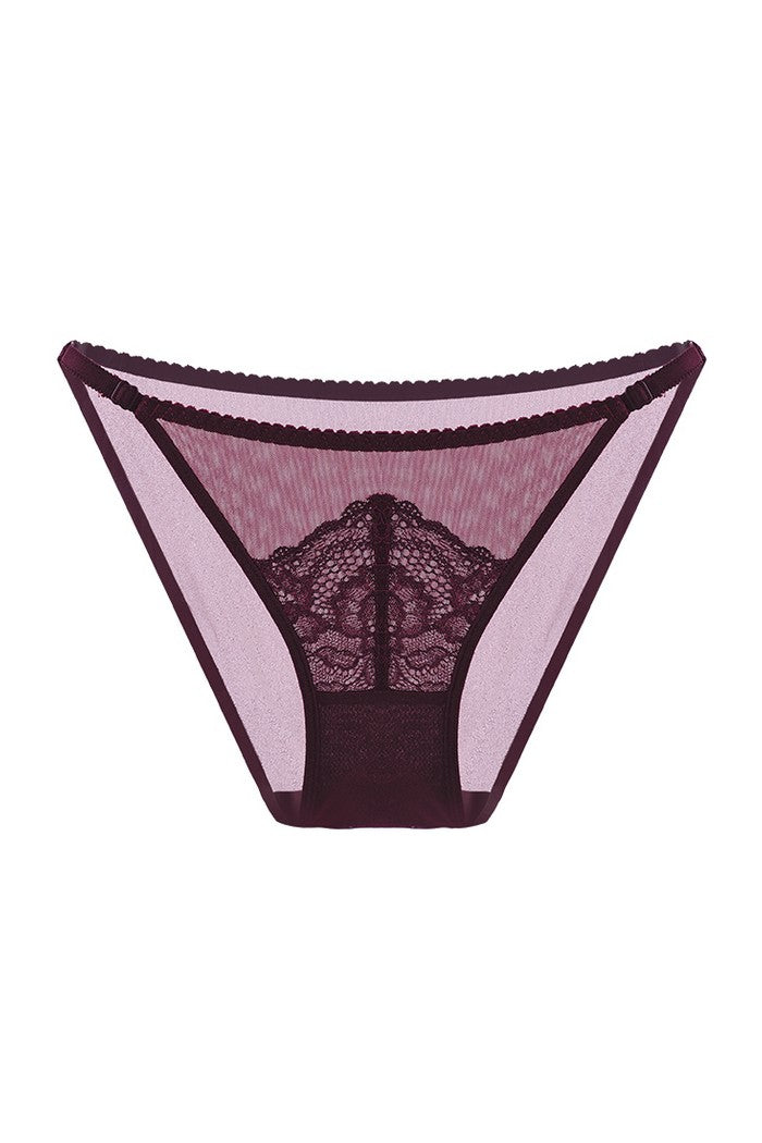 Трусики танга из сетки 04.2041 burgund wine