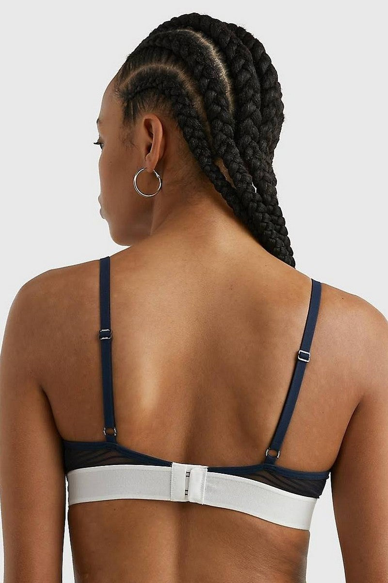 Бралет из микросетки с брендированной резинкой 132761582 blue