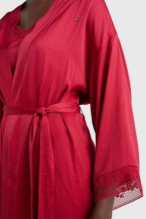 Халат с кружевными вставками 207397146 bordo