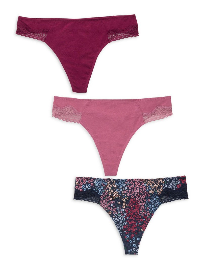 Хлопковые трусики стринг 368726362 (3 шт.) multi