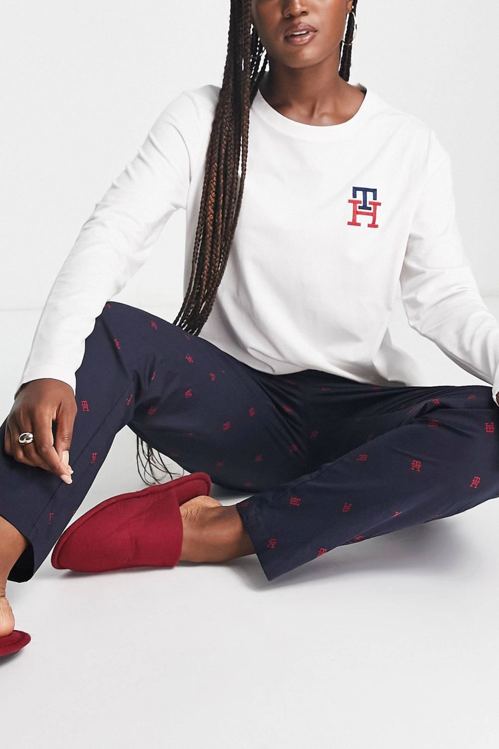 Домашний комплект из хлопка 528195557 white/blue