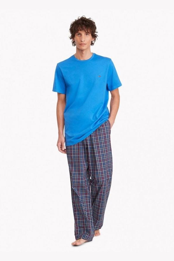 Мужская фланелевая пижама 560481778 blue
