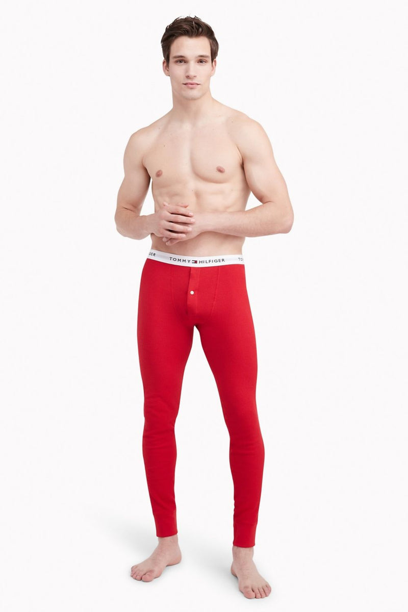 Вафельные мужские брюки 637962890 red