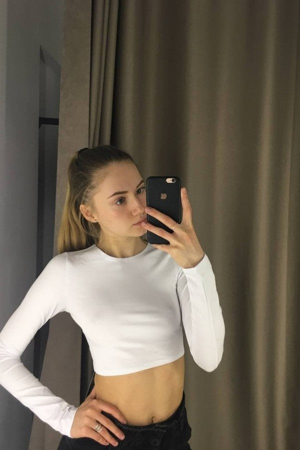 Хлопковый кроп-топ Thursday SS21622/3 white