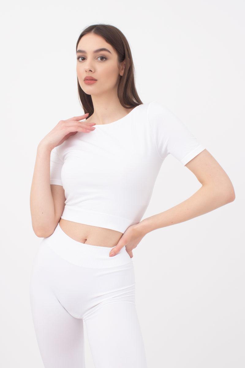 Кроп-топ с коротким рукавом 1009690 Crop T-Shirt white