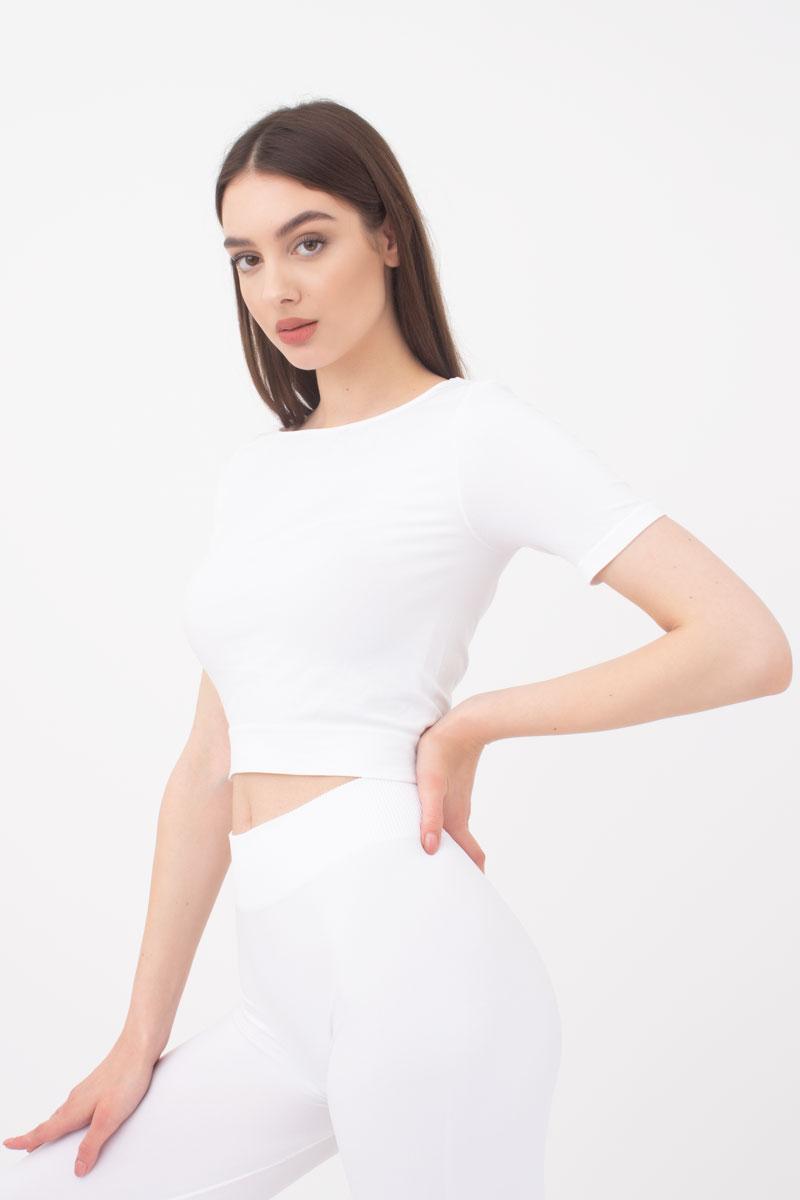 Кроп-топ с коротким рукавом 1009690 Crop T-Shirt white