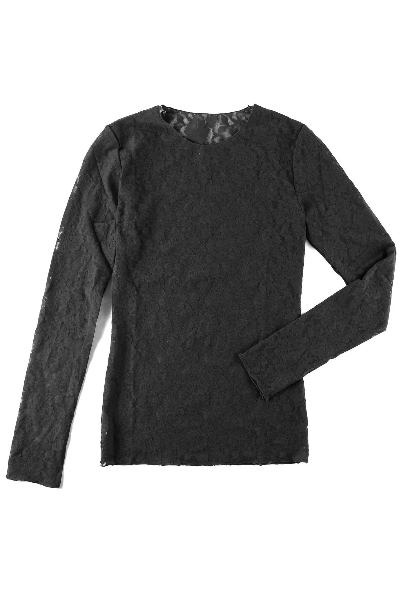 Кружевной топ с рукавами 128L Signature Lace black