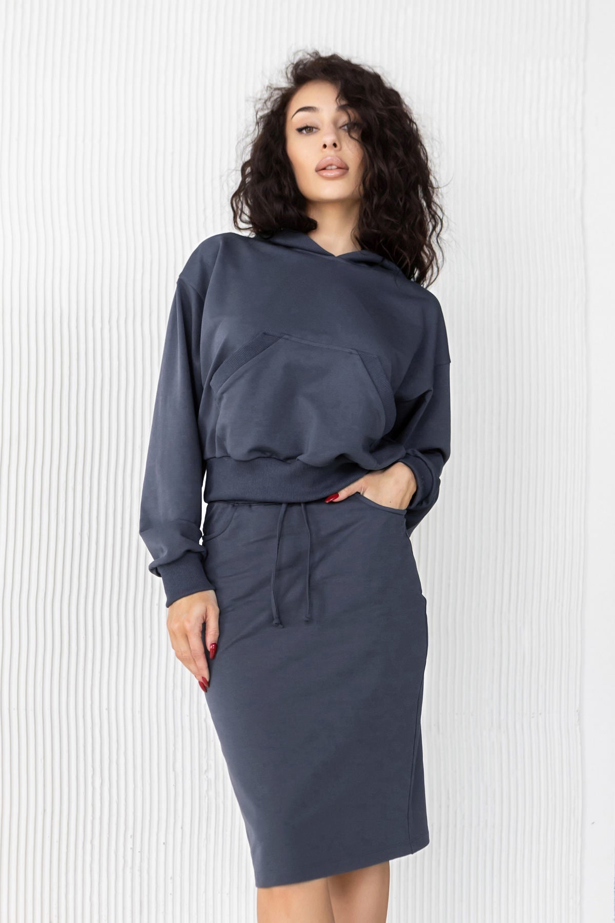 Хлопковое худи с капюшоном A21-LD9