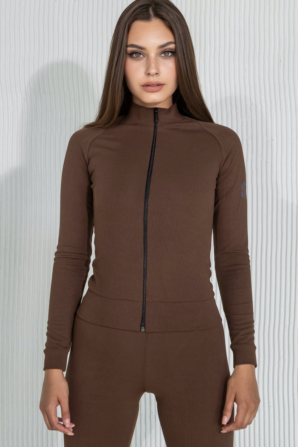 Спортивная кофта в рубчик B42-TR57