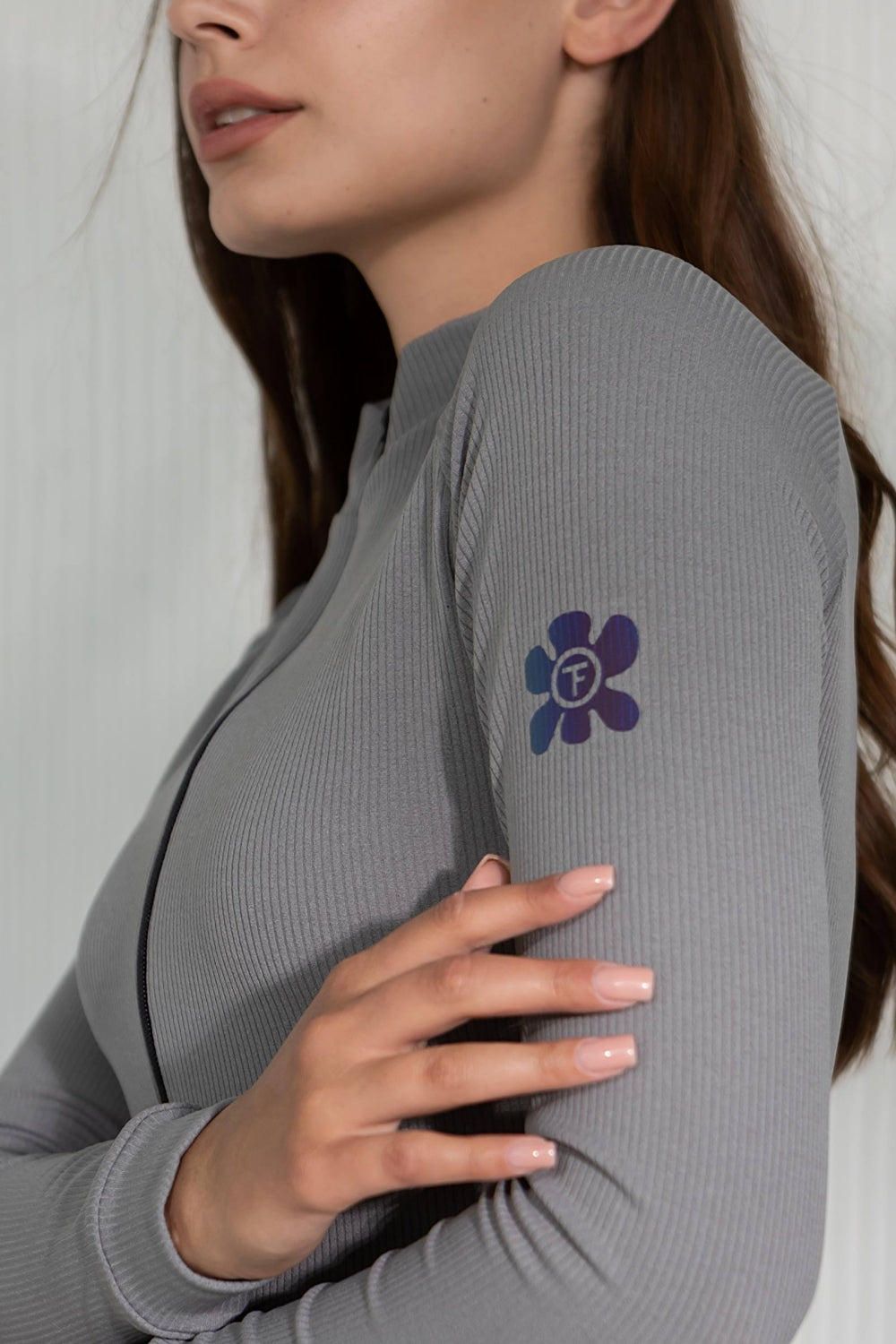 Спортивная кофта в рубчик B42-TR9