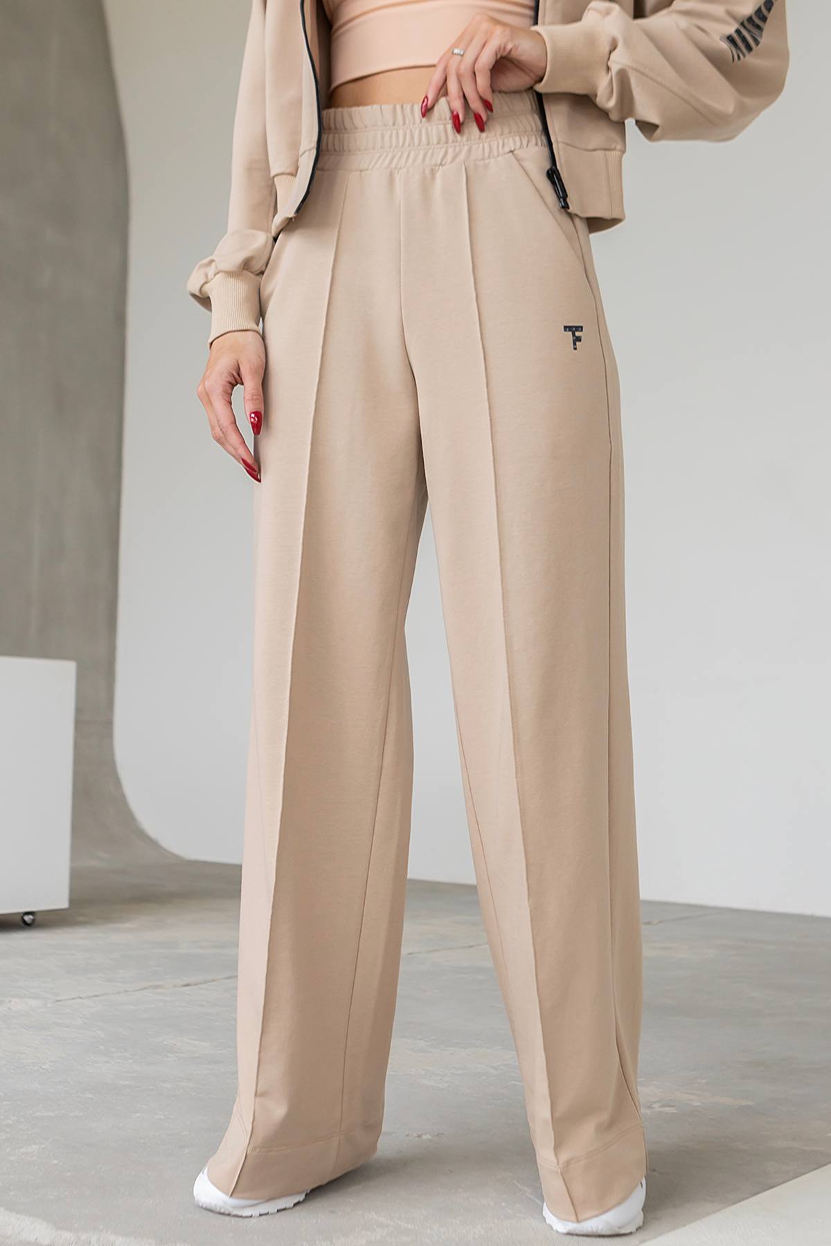 Брюки-палаццо из хлопка E2-LD32